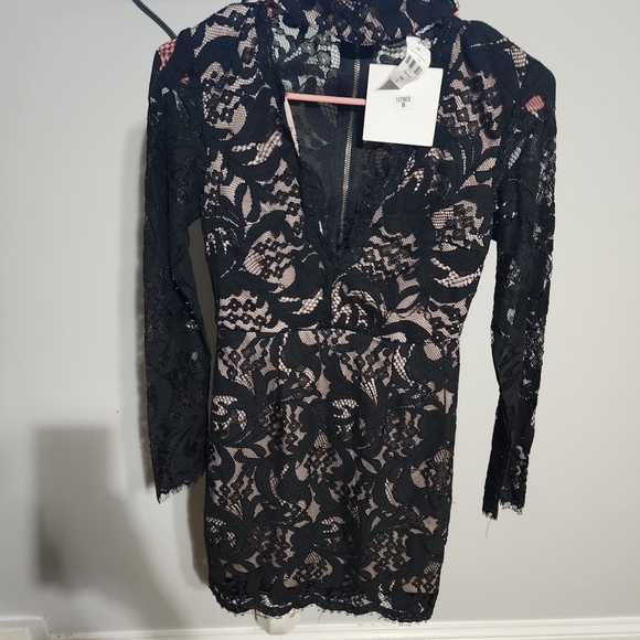 Seek the Label LF Lace Dress Mini Long Sleeve Small - Picture 2 of 8